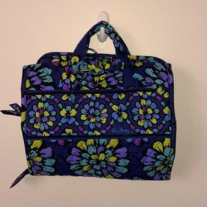 New without tags Vera Bradley Indigo Pop Travel Makeup kit Rollup